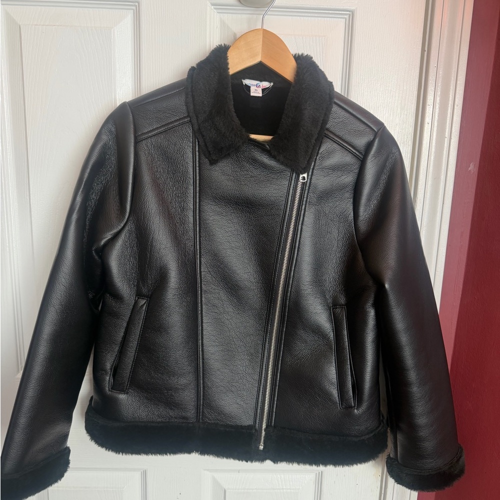Sugar & Jade Black faux Leather Jacket
